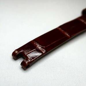 【純正品】【中古】Cartier カルティエ ミニ ベニュワール クロコダイル レザーベルト KD4G2R93 ブラウン 純正ベルト レディース 時計 の画像3