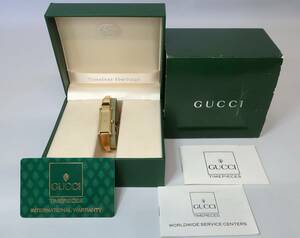 【保証書付き】【中古】GUCCI グッチ レディース クォーツ時計 1500 GP シャンパン ゴールド クォーツ 電池交換済み