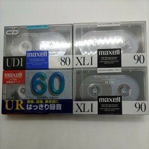 【新品未開封】maxell マクセル オーディオ カセットテープ ノーマル 60分1本 80分1本 90分2本 計4本