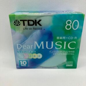 【新品未開封】TDK 80 DEAR MUSIC 音楽用CDR 10枚セット 5COLLAR ダビング 音楽 CDの画像1