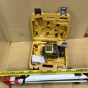 S2123/【個人保管品】TOPCON RL-H5A ローテーティングレーザー LS-80L 三脚 MYZOX アルミスタッフトプコン 受光器 レーザー製品 単三電池