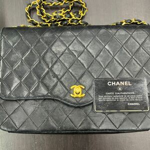 M324/【中古品】CHANEL バッグ ジャンク チェーンショルダー ターンロック 黒 ブラック ファッション ブランド シャネル ココマーク