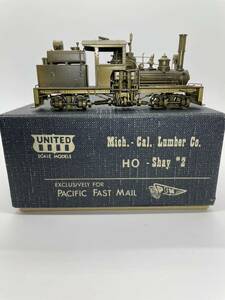 HOn3 UNITED SCALE MODELS PFM Mich. Cal. Lumber Co. SHAY #2 MADE IN JAPAN