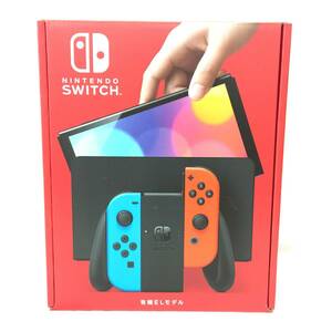 ▲▽未使用品【Nintendo Switch 本体 有機ELモデル/ネオンブルー/ネオンレッド】お買上証明書有/スイッチ本体/送料無料y△(R2621)△▼