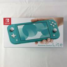 ◆【未使用/送料無料/1円～】Nintendo Switch Lite ニンテンドースイッチライト本体 ターコイズ HDH-S-BAZAA 店舗印有 領収証付◆H032901_画像1