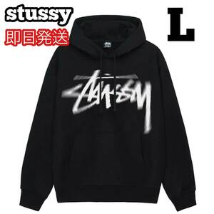 stussy ステューシー Dizzy Stock Hoodie パーカー スウェット L ブラック 黒