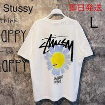 stussy ステューシー メンズ レディース 半袖 Tシャツ ITP FLOWER L 白 ホワイト ハチ_画像1