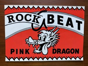 当時物！貴重！ビンテージ ピンクドラゴン ＰＩＮＫ ＤＲＡＧＯＮ ステッカー ロカビリー クリームソーダ ＣＲＥＡＭ ＳＯＤＡ マジック