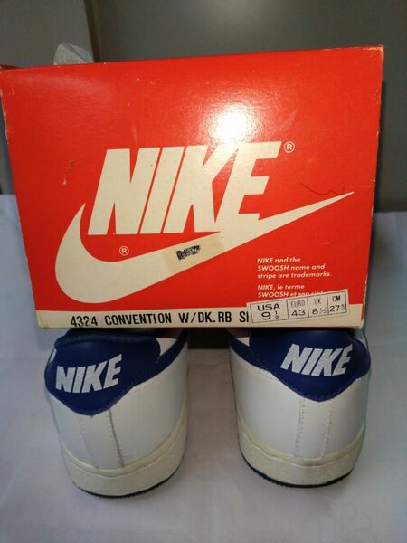 NIKE CONVENTION 4324 W/DK.RB SB 9 1/2 オリジナル 1985 BOX