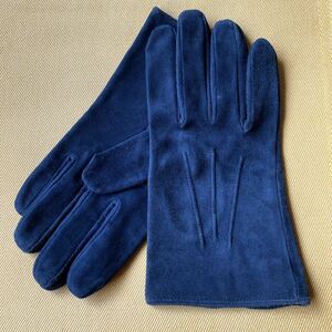  beautiful goods me Rollei ta rear made suede leather glove 7.5 sill reclining navy leather gloves 