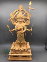 三宝荒神立像 総檜木材　仏教工芸品　木彫仏像　珍品　仏師手仕上げ品_画像2