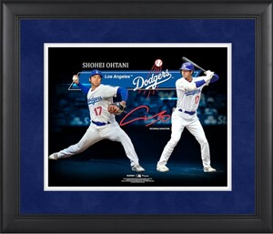 大谷翔平 LAドジャース MLB公式商品 Fanatics Authentic Framed 52cm×44 cm Spotlight Collage　サインは印刷です　写真コラージュ