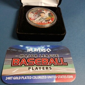 大谷翔平 MLB公式 24ゴールドメッキ アメリカ1ドルコイン コインケース付き　エンジェルス二刀流記念