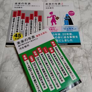 【河合雅司 著 3冊】「未来の年表 業界大変化 瀬戸際の日本で起きること」未来の年表1、 2