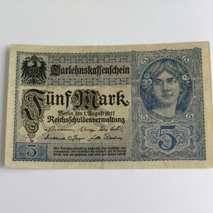 ドイツ旧紙幣　5マルク