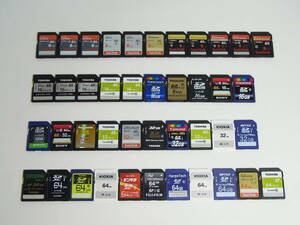 大量/まとめ SD HC XC カード 8GB/16GB/32GB/64GB メーカー/容量/クラス等色々 SDカード 大容量メモリー 42枚 現状品扱い