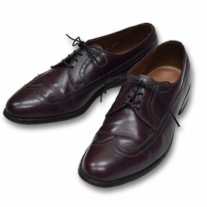 【USA製】【アレンエドモンズ】【Allen Edmonds】【赤茶色】【ウイングチップ】シューズ【8 1/2D】【26.5cm程度】CA2101-12