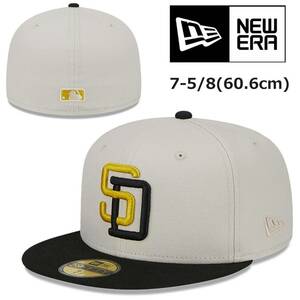 ☆正規品新品☆NEWERA 59FIFTY ニューエラ キャップ 帽子 野球帽 5950シリーズ パドレス ストーン×ブラック ツートーン 60.6cm