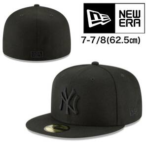 ☆正規品新品☆NEWERA 59FIFTY ニューエラ キャップ 帽子 野球帽 5950シリーズ ヤンキース ブラック×ブラック 62.5cm ユニセックス