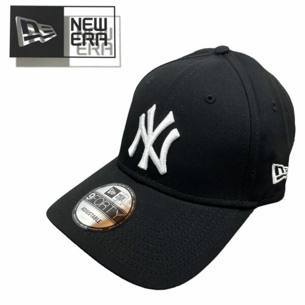 ☆正規品新品☆NEWERA 9FORTY ニューエラ キャップ 帽子 野球帽 940シリーズ ヤンキース ブラック×ホワイト アジャスター仕様 ワンサイズ