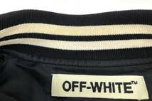 OFF-WHITE　オフホワイト　スタジャン　Operating S.R.L　Via Manin 13　ブラック系　ペイント　ウール　SIZE M　MADE IN ITALY　古着_画像7