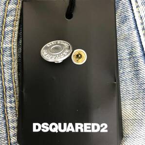 DSQUARED2 ディースクエアード デニムパンツ 48 ダメージペンキ加工デニムパンツ インディゴ 19SS S74LB0632 S30309 イタリア製の画像5