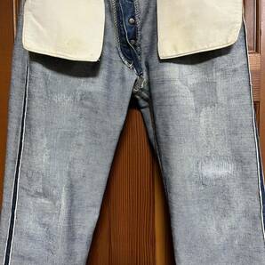 送料無料 60s LEVI'S 501 bige 初期 vステッチ タイプ ウエストシングルw31 ヴィンテージ リーバイス / デニム 505 66 前期 big e 606 517の画像4