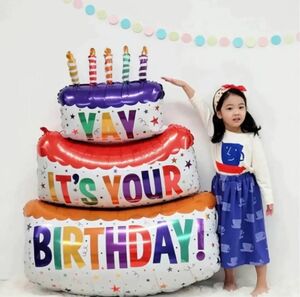 バルーンビック　バースデー　ケーキ　風船　記念日　写真　誕生日　パーティー