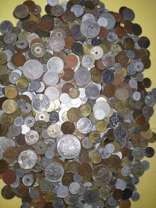 C56　3.10kg　混合古銭 コイン　各国各種大量おまとめ　日本 アメリカ フランス インド 等