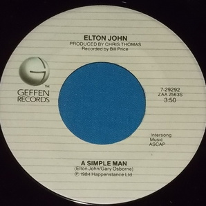 ☆7inch EP★US盤●ELTON JOHN/エルトン・ジョン「Sad Songs (Say So Much)/サッド・ソングス」80s名曲!●の画像3