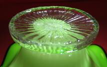 『ガラスの輪花皿 氷皿④(径15㎝)』青 コンポート 氷コップ スウィーツ皿 かき氷 手作りガラス 吹きガラス 型ガラス_画像8