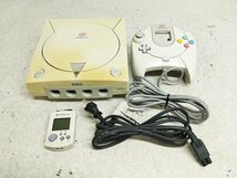 SEGA セガ Dreamcast ドリームキャスト HKT-3000 本体 コントローラー ビジュアルメモリセット ジャンク_画像1