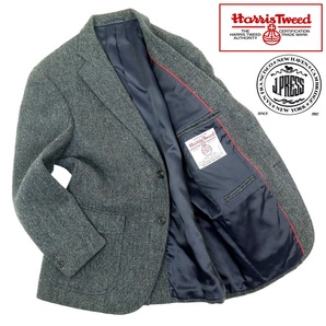 【S3162】【美品】J.PRESS×HARRIS TWEED ジェイプレス ハリスツイード テーラードジャケット ウールジャケット サイズAB4/165の画像1