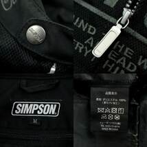 【S3163】【ライナー付】SIMPSON シンプソン バイクウエア メッシュジャケット シングルライダースジャケット サイズM_画像10