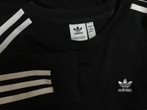 c08073◎adidas　アディダス　胸ロゴ　長袖T　ブラック　レディース　L_画像3