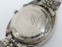 2402-612 セイコー オートマチック 腕時計 SEIKO 4006 6060 ベルマチック 17石 デイデイト アラーム 絹目文字盤 純正ブレス_画像6