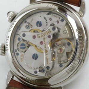 2403-671 モーリスラクロア 手巻き式 腕時計 63511 日付 シェル文字盤 純正ベルトの画像6