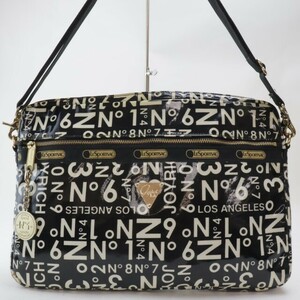 2403-59 レスポートサック ジョイリッチ ショルダーバッグ LeSportsac JOYRICH PVC製 ブラック 総柄