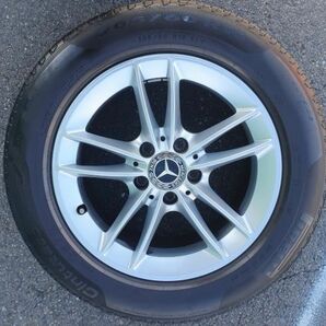 中古★メルセデスベンツ Aクラス 純正 ホイールとタイヤ4本セット★16×6.5J +44 112 5穴・ピレリ 205/60R16 YHBEZ-125の画像5