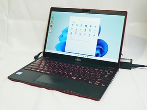 【美品】Windows11軽量◆LIFEBOOK UH75/B3◆i5-8250U/4GB/SSD128GB/Wifi Bluetooth Webカメラ 指紋認証◆FMVU75B3R 送料無料！