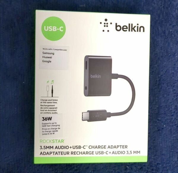 【新品・未使用】Belkin USB-C 3.5mm　イヤホン・充電同時 F7U080BTBLK-A