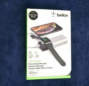 【新品・未使用】Belkin iPhone + Apple Watch用 6700mAh F8J201BTSLV-A