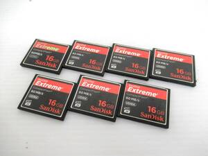 【SanDisk】寅②49//Extreme 16GB 60MB/s'/CFカード　7枚