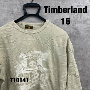Timberland ベージュ スウェット トレーナー 16 長袖 プリントロゴ 裏起毛 RN98816 USA 海外輸入 古着 T10141
