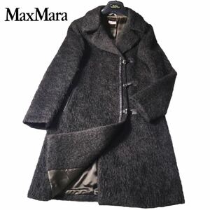 【最上級ライン】 Maxmara max&co. マックスマーラ マックスアンドコー アルパカジャギー♪ラムレザードッキングコート　定価248,000円