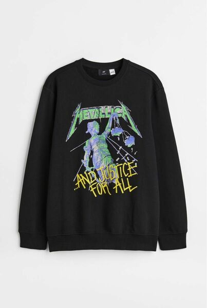 H&M METALLICA メタリカ S スウェット バンドT 古着 裏起毛