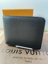 LOUIS VUITTON/ルイヴィトン タイガ 三つ折り財布 ブラック　送料無料　匿名発送_画像1