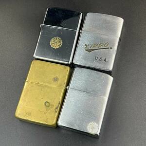 【人気】ZIPPO ジッポ レギュラータイプ 家紋 2001年製/ZIPPO 刻印 1989年製/無地 1988年製/真鍮 SOLID BRASS 1986年製/2324506/CDK62-7