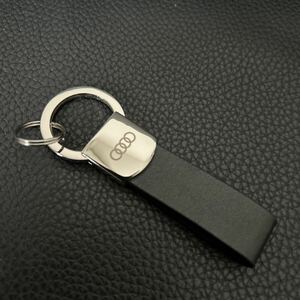 未使用★Audi 純正 キーホルダー レザー 国内ディーラー 正規品 アウディ ノベルティ★ブラック/黒