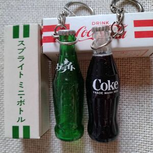 昭和レトロ　スプライト　コカコーラ コカ コーラ キーホルダー Cola Coca ボトルキーチェーン　約50年前の品